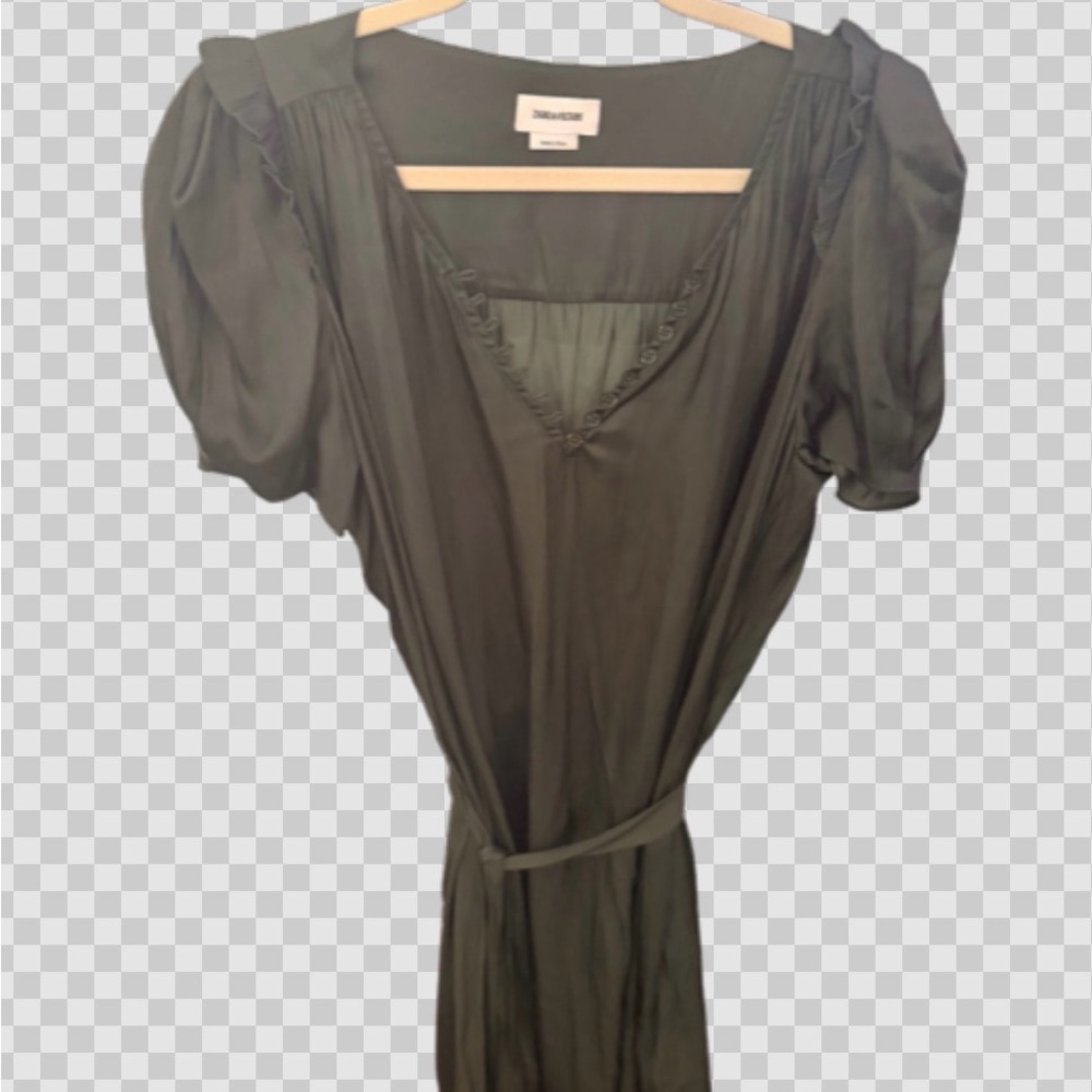 Zadig & Voltaire Dark Green Mini Dress - Picture 2 of 6